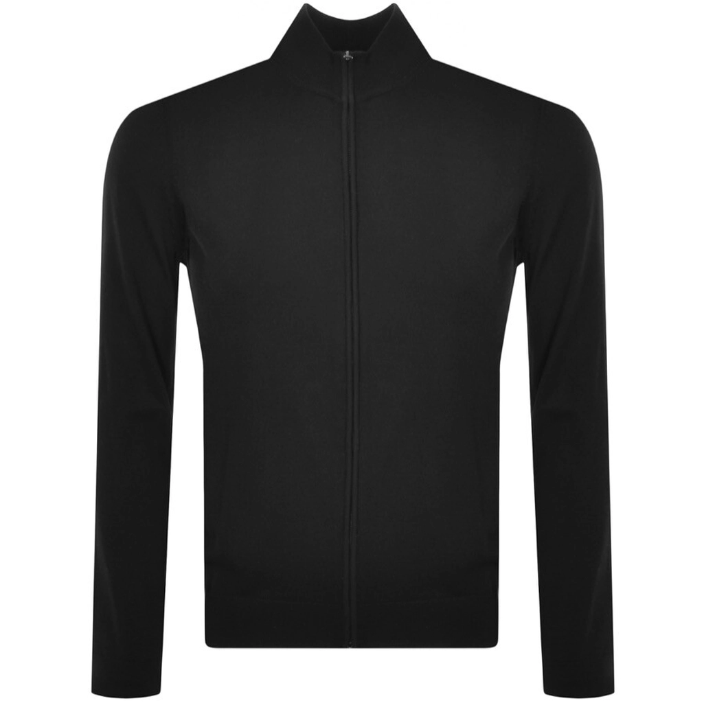 Hugo Boss BOSS Balonso Full Zip Knit Jumper Black